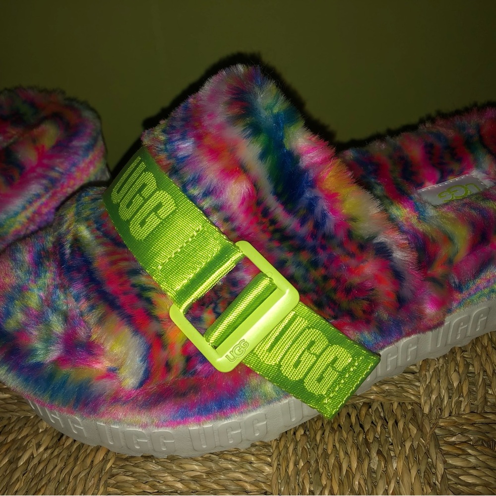 UGG rainbow sandals, new without tag
